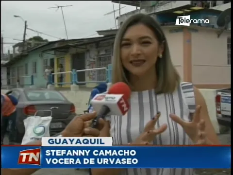 Urvaseo y Municipio ejecutaron minga de limpieza en Cdla. Martha de Roldós