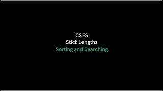 CSES Sorting and Searching Stick Lengths