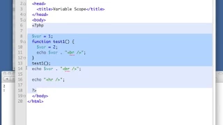 PHP Tutorial Advanced 02 06 Establishing global and static variable scope