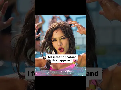 I fell into the pool while SHOOTING😭 and we turned it into an ACTUAL SHOT 😂 HOLA PAPI now streaming