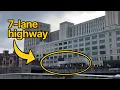 They built a highway through this building in Chicago