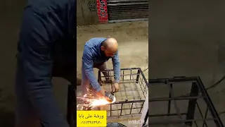 تصنيع قفص حديد للحماية أسهل طريقة لعمل صندوق حديد حماية تقفيصه موتور المياه  تقفيصه كلاب دندنها