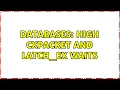 Databases High CXPACKET and LATCH - EX waits 3 Solutions