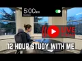Lagu 12-Hour LIVE Study With Me 🎓 | Cozy UK Ambience | Custom Pomodoro Timer | Deep Work Mode