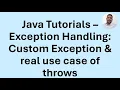 Java Tutorial 57 - Exception Handling