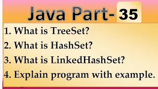 What is TreeSet HashSet in java Part - 35 AwadheshTech1