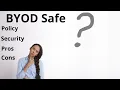 What is BYOD Is BYOD Risk-Free Policies Pros Cons Companies Applications with subtitles