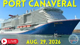 LIVE Watching Cruise Ships Leaving Port Canaveral LIVE August 29 2026