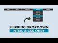 How to Create 3D Flipping Dropdown Menu using HTML CSS CSS Menu tutorial