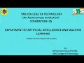 DESIGN THINKING -DATA SCIENCE APPLIED MACHINE LEARNING SNS INSTITUTIONS