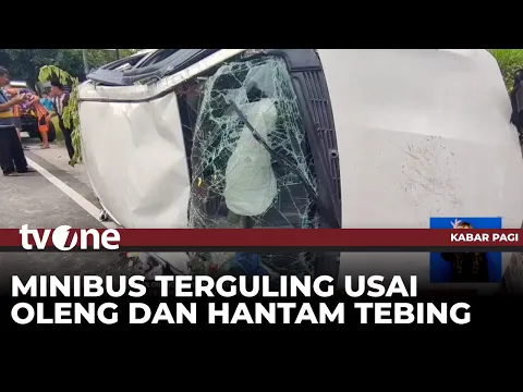 Detik-detik Minibus Terguling di Kulonprogo dan 7 Orang Alami Luka-luka