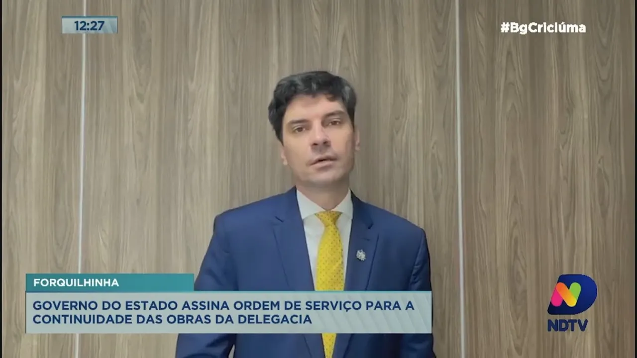 Governo do Estado assina ordem de serviço para continuidade das obras da Delegacia de Forquilhinha