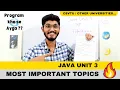 Most Important Topics Questions JAVA CSVTU CSE