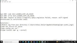 ERROR self signed certificate in certificate chain in React