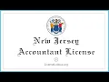 New Jersey CPA License -