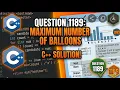 LeetCode 1189 Maximum Number of Balloons Easy HashMap Solution in C