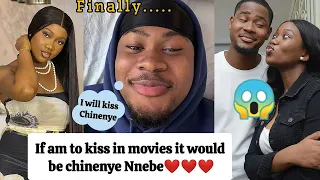 he tried to hide it clinton joshua finally picks chinenye nnebe as his first onscreen kiss