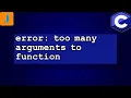 error too many arguments to function