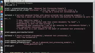 Advanced Python 2 Advanced Text Processing
