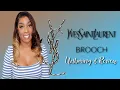 YSL BROOCH Silver Croc Brooch Unboxing Review