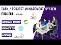 Task Management System Project using React JS and Spring Boot Full Stack Application React JS
