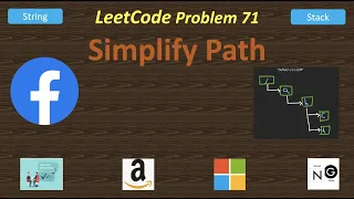 Simplify Path simplify path LeetCode 71 Stack String Facebook