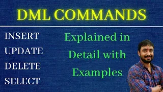 DML - Data Manipulation Language Insert Update Select Delete SQL Tutorial for Beginners Hindi