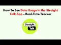 How To See Data Usage In the Straight Talk App - Real-Time Tracker