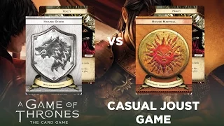 A Game Of Thrones LCG Casual Game Stark Fealty Vs Martel Fealty 