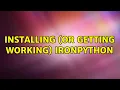 Ubuntu Installing or getting working ironpython