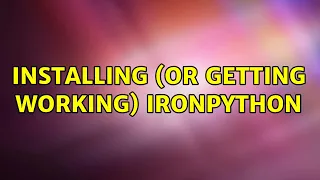 Ubuntu Installing or getting working ironpython
