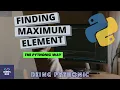 Python How to Find Maximum Element from a list in a Pythonic Way