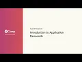 Introduction to Application Passwords