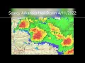 Dents Dings Radar of Damaging Hail Storm in Searcy Arkansas and 2022