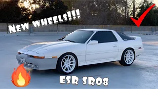 Mk3 Supra gets new wheels ESR SR08 GLOSS WHITE