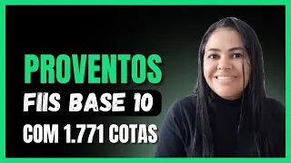 QUANTO VOU RECEBER DE PROVENTOS COM 1.771 COTAS? #diaristainvestidora #fundosimobiliarios