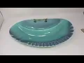 Take a look at the Royal Haeger Pottery Ashtray Lidded Dish Aqua Blue Green Large MCM Atomic R1607