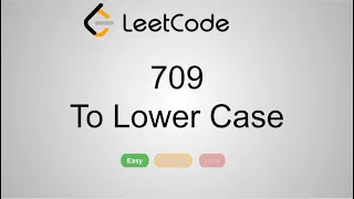LeetCode 709 To Lower Case Python