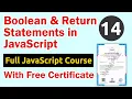 Boolean and Return Statements in JavaScript