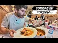 Trying typical Portuguese food