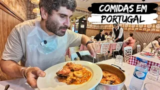 Trying typical Portuguese food