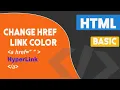 How to Change Hyper Link Color and Size HTML CSS