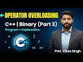 Operator Overloading in C Unaryr Part 3 Program with Explanation HINDI by Vikas Singh