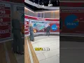 BEHIND THE SCENES Sandra Smith heading to chat with Bob Van Dillen about