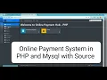 Online Payment System in PHP and Mysql with Source Code