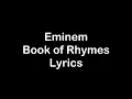 Download Lagu Eminem - Book of Rhymes [Lyrics]