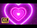 Pink Neon Heart Tunnel Background 4K Fondos Animados Loop TikTok Background Effect