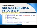 14 Not null constraint in sql server