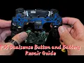 PS5 DualSense v1 Not Charging Orange Light Blinks Once Button Ribbon Cable Battery Replacement