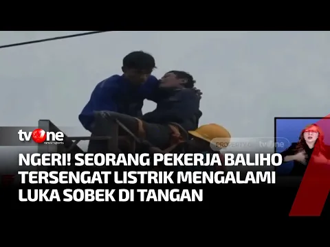 Proses Evakuasi Pekerja Baliho yang Tersengat Listrik Berlangsung Dramatis